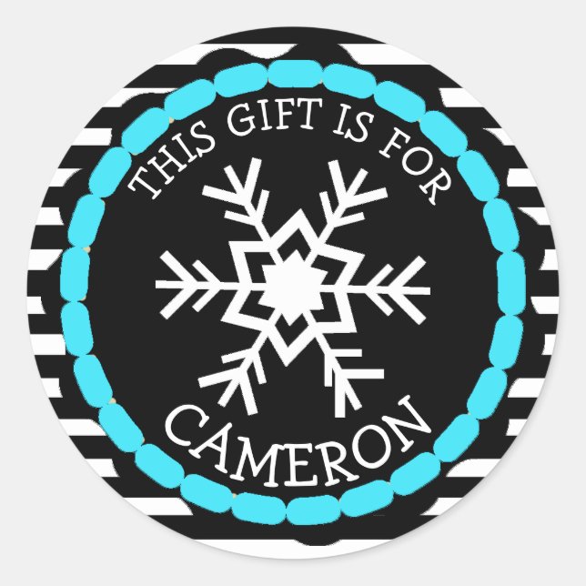 Personalized Christmas Gift Tag Holiday Stickers (Front)