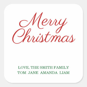 Personalized Christmas Gift Tag Stickers
