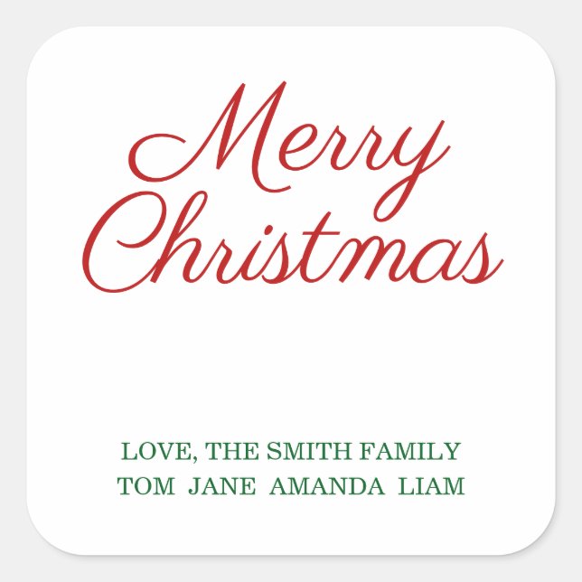 Personalized Christmas Gift Tag Stickers (Devant)