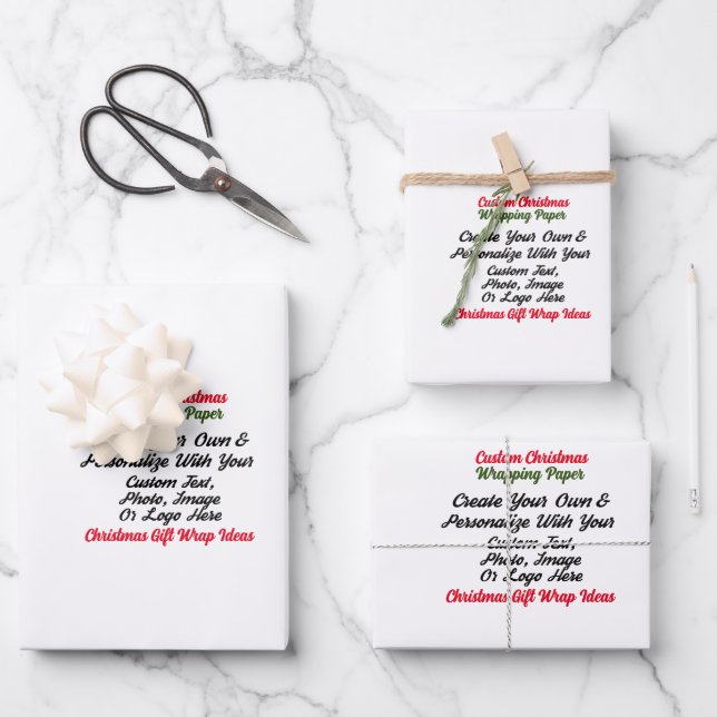 Personalized Christmas Gift Wrapping Paper (Front)