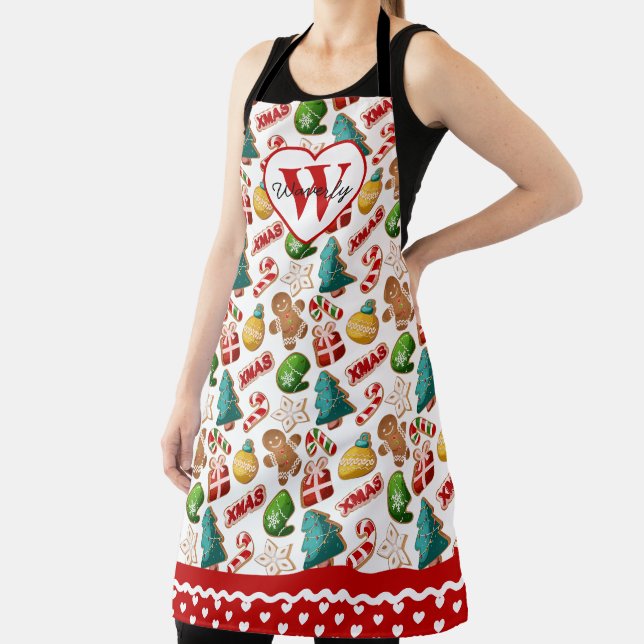Personalized Christmas Gingerbread Cookies Baking Apron (Insitu)