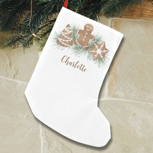 Personalized Christmas Gingerbread  Small Christmas Stocking