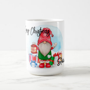 Personalized Christmas Gnome Coffee Mug