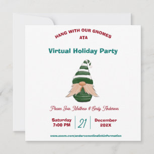 Personalized Christmas Gnome Invitation 