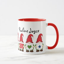 Personalized Christmas Gnome Mug