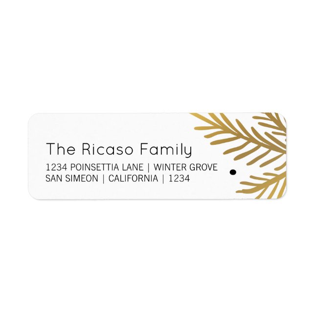 Personalized Christmas Gold Winter Foliage (Front)