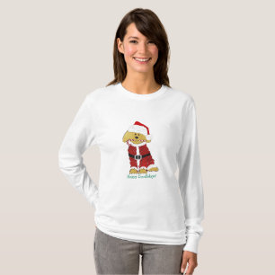 Personalized Christmas Goldendoodle Santa Claus T-Shirt