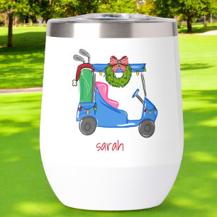 Personalized Christmas Golf Cart Santa Hat Holiday