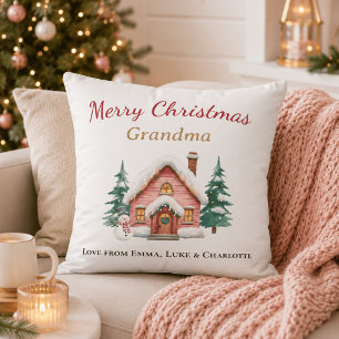 Personalized Christmas Grandma Pillow Gift