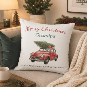 Personalized Christmas Grandpa Pillow Gift