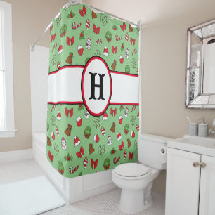 Personalized Christmas Green, White and Red