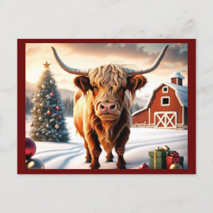 Personalized Christmas Greeting Postcards. Holiday Postcard