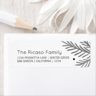 Personalized Christmas Grey Winter Foliage