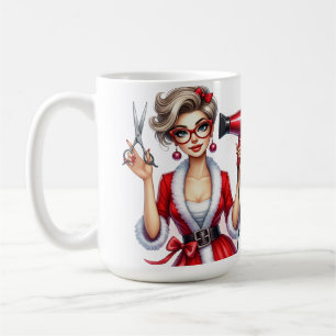 Personalized Christmas Hair Stylist Coffee Mug