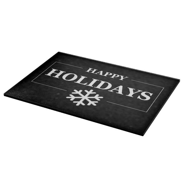 Personalized Christmas Happy Holiday Custom Gift  Cutting Board (Corner)