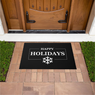 Personalized Christmas Happy Holiday Custom Gift  Doormat