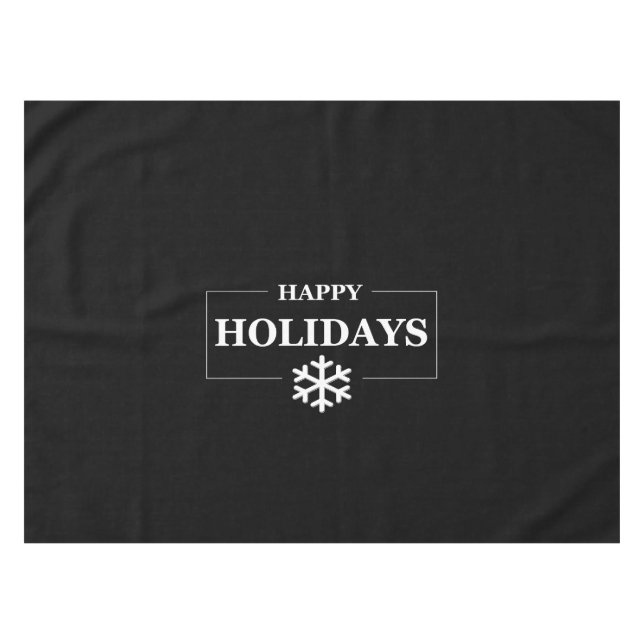 Personalized Christmas Happy Holiday Custom Gift  Tablecloth (Front (Horizontal))