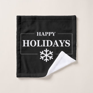 Personalized Christmas Happy Holiday Custom Gift  Wash Cloth
