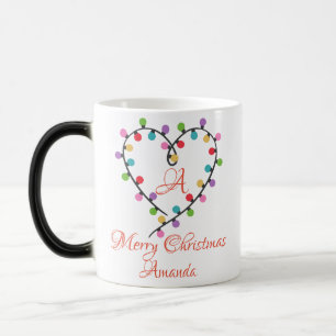 Personalized christmas heart shape-Merry christmas Magic Mug
