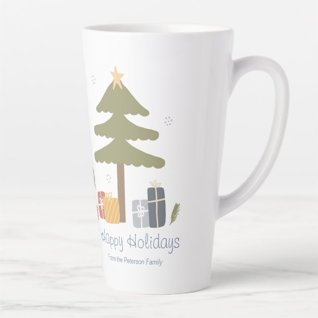 Personalized Christmas Holiday Corporate Party Latte Mug (Right)