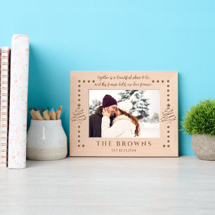 Personalized Christmas Holiday Couple Name Love Etched Frames