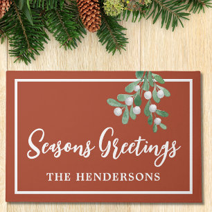 Personalized Christmas Holiday Doormat