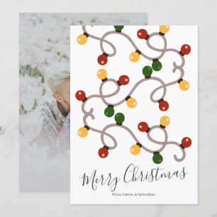 Personalized Christmas Holiday Lights Photo Card