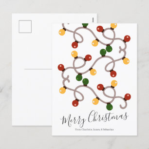 Personalized Christmas Holiday Lights Postcard