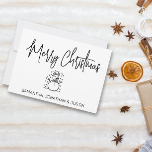 Personalized Christmas Holiday Minimalistic Card