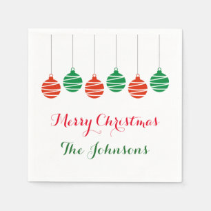 Personalized Christmas Holiday party napkins