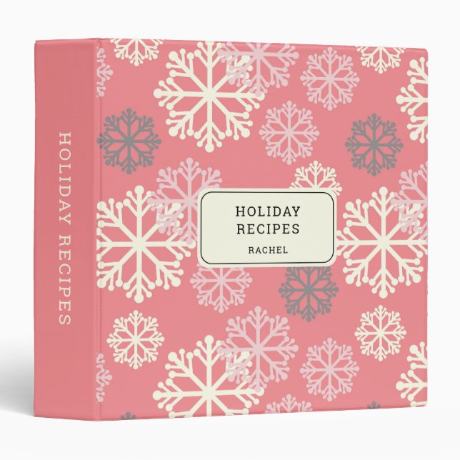 Personalized Christmas Holiday Recipes Binder (Front/Spine)