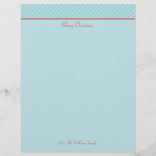 Personalized Christmas Holiday Stationary Paper