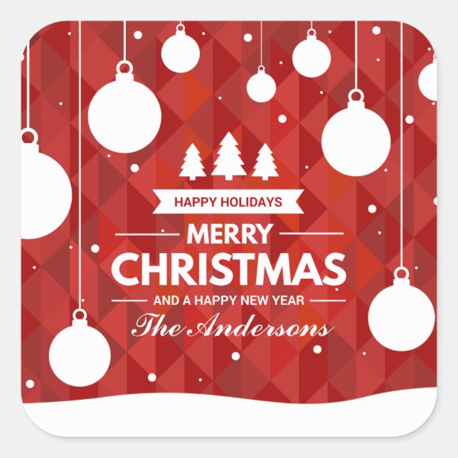Personalized Christmas Holiday | Sticker Seal (Front)