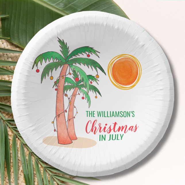 Personalized Christmas in July Party Paper Bowl Plate (Creator Uploaded)