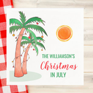 Personalized Christmas in July Party Paper Napkin