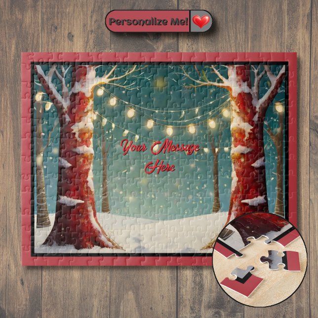 Personalized Christmas Jigsaw Puzzle (Customizable Christmas Jigsaw Puzzle)