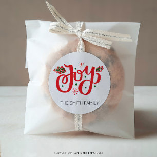 Personalized Christmas Joy Gift Tag Name
