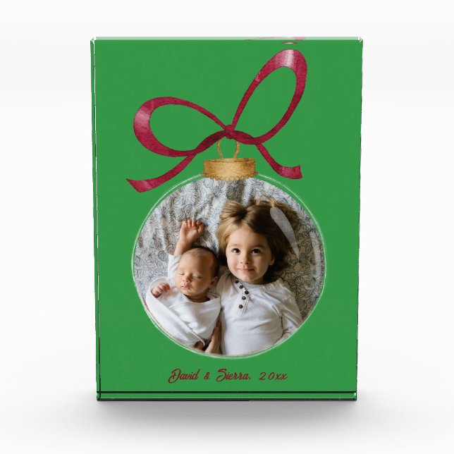 Personalized Christmas Keepsake  Photo Block (Front)