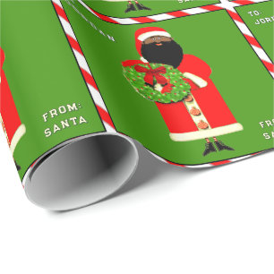 Personalized Christmas Kids Holiday Gift Wrapping Paper