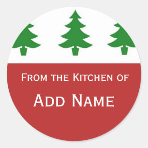 Personalized Christmas Kitchen Gift Sticker