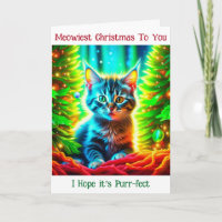 Personalized Christmas Kitten and Happy New Year