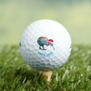PERSONALIZED CHRISTMAS KIWI PAUA GOLF BALLS