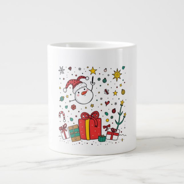 Personalized Christmas  Large Coffee Mug (Front)