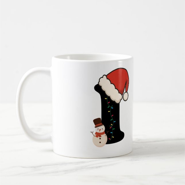 Personalized Christmas Letter I Mug (Left)