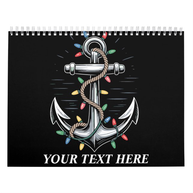 Personalized Christmas Lights Boating Sailing  Calendar (Cover)