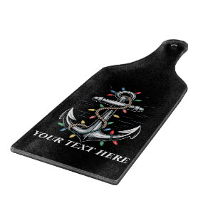 Personalized Christmas Lights Boating Sailing Cutting Board