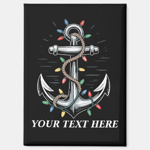Personalized Christmas Lights Boating Sailing Magnet
