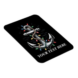 Personalized Christmas Lights Boating Sailing Magnet