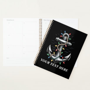 Personalized Christmas Lights Boating Sailing  Planner