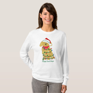 Personalized Christmas Lights Goldendoodle T-Shirt
